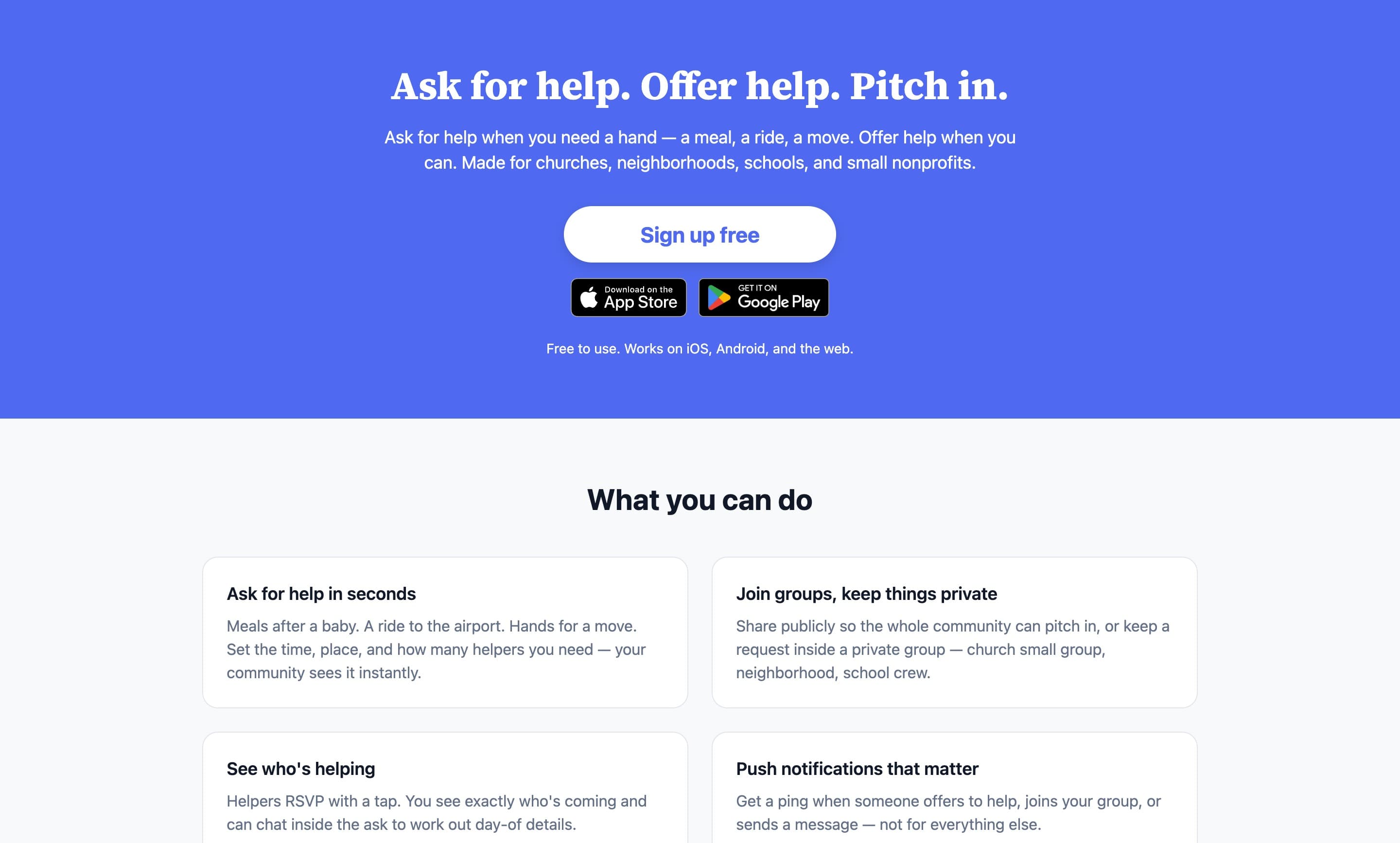 Lightwork — volunteer task management app screenshot